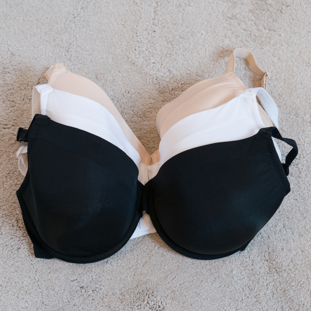 different bras on display - how hormone change impact bra size