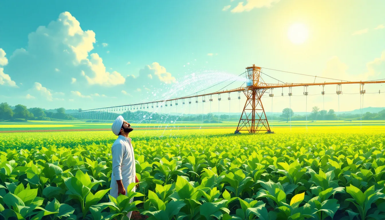 An illustration showcasing the importance of zinc sulphate in agriculture.