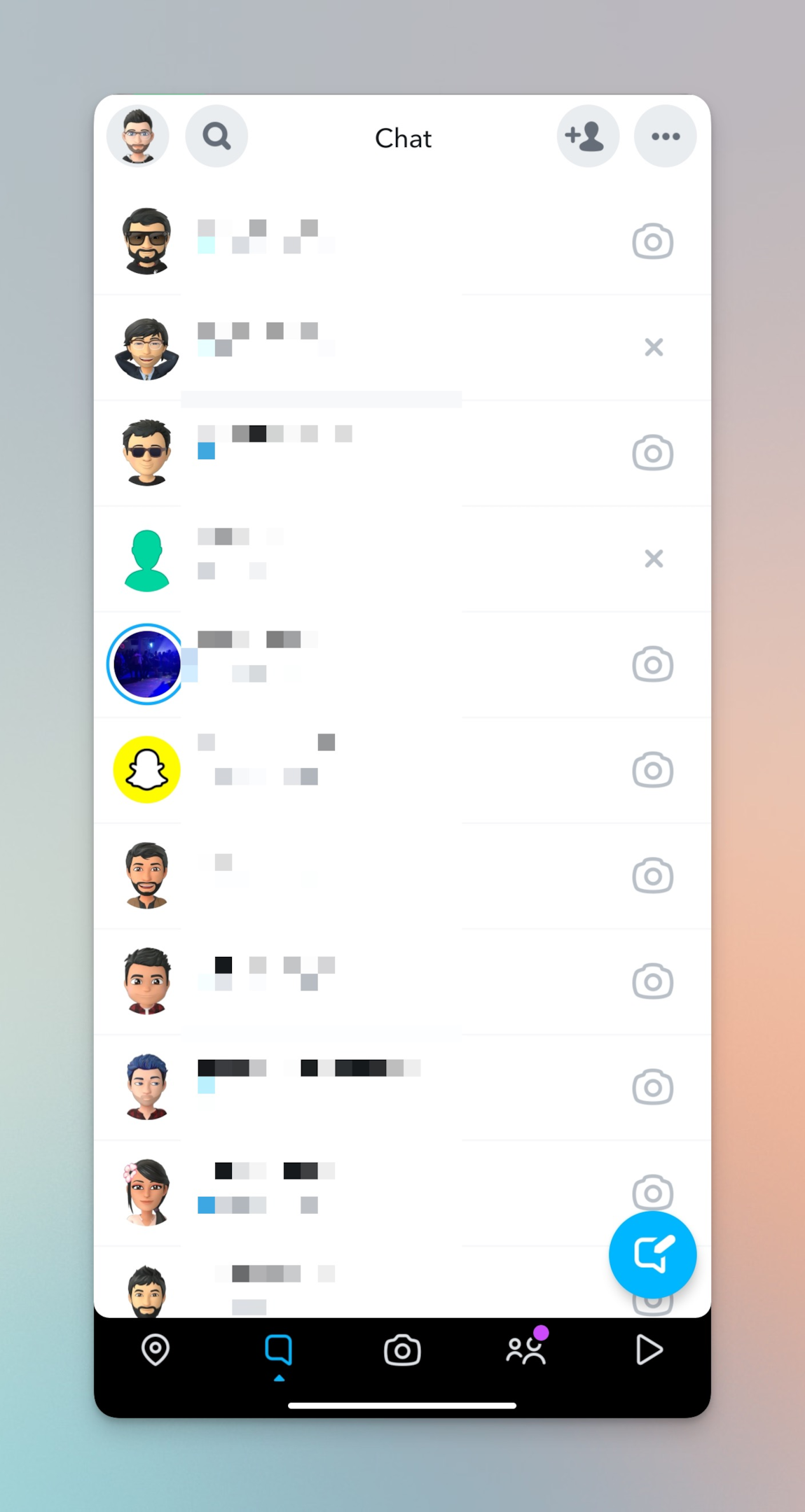 Remote.tools shows the chat section for deleting friends on Snapchat
