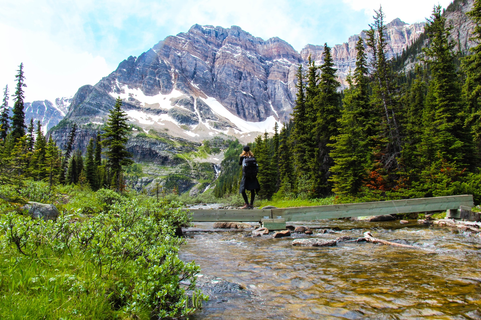 Canadian Pacific Railway cuts through the park