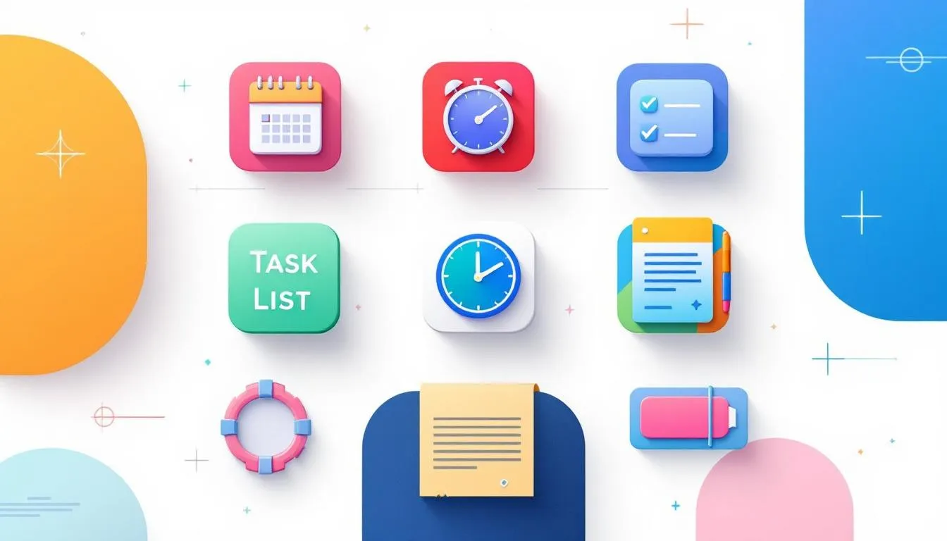 An illustration depicting various productivity tools, showcasing how they can boost productivity.