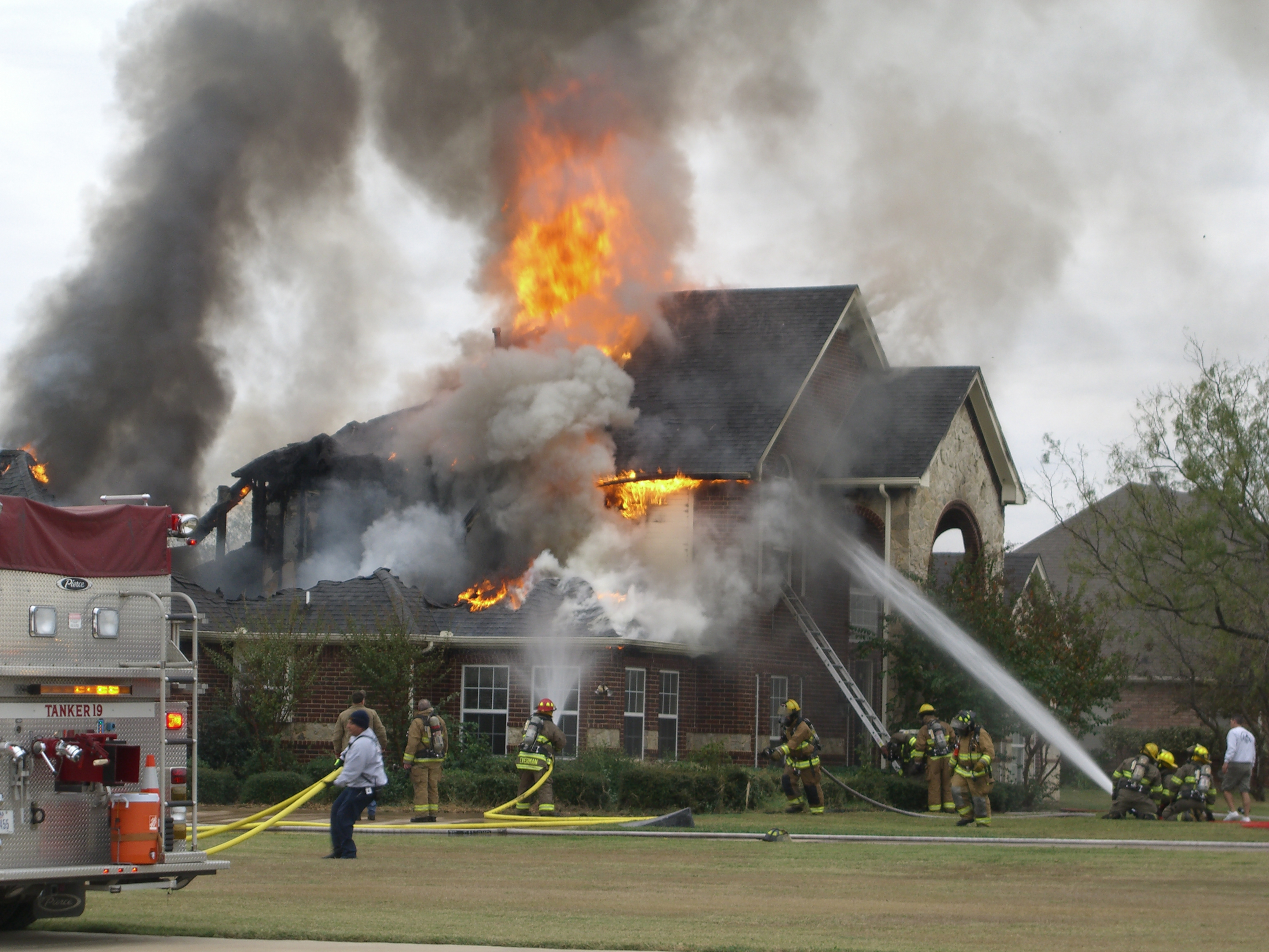 Fire and water damage home