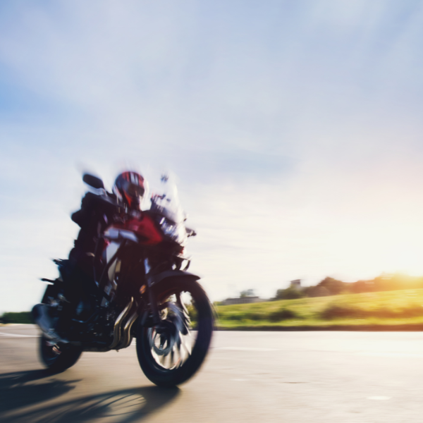 Image showing a person speeding on a motorcycle in Georgia.