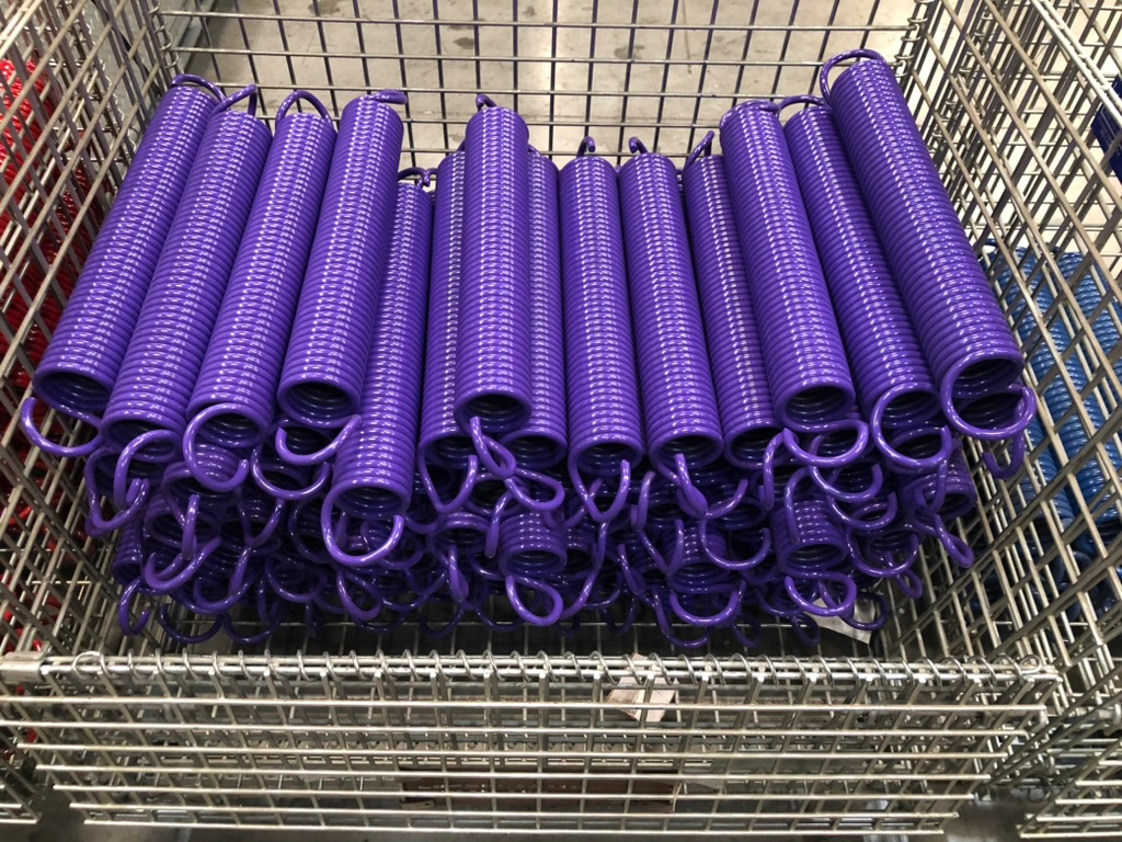 Lots of purple loading dock springs
