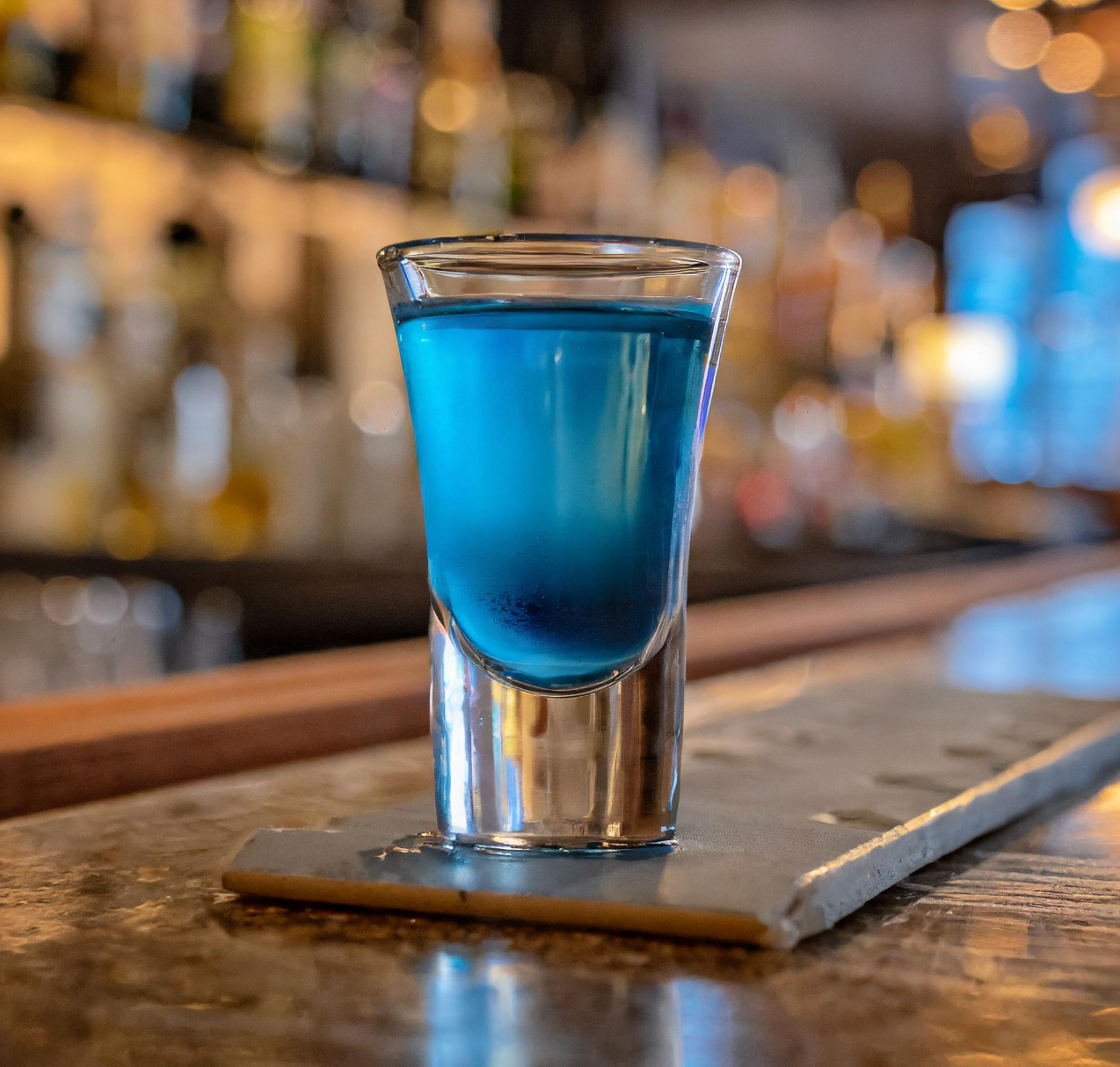Blue gatorade shot