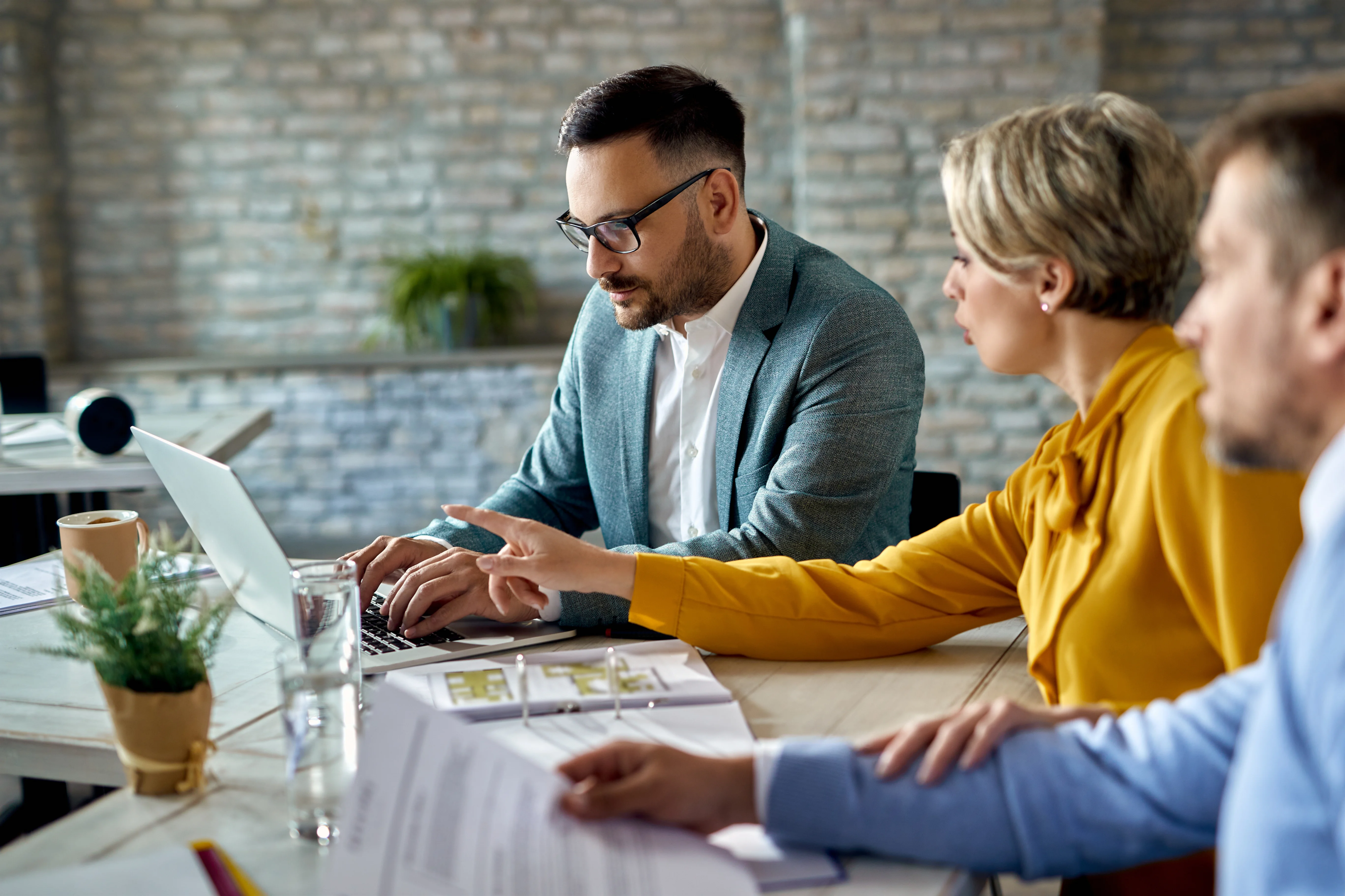 A real estate office manager overseeing a real estate company