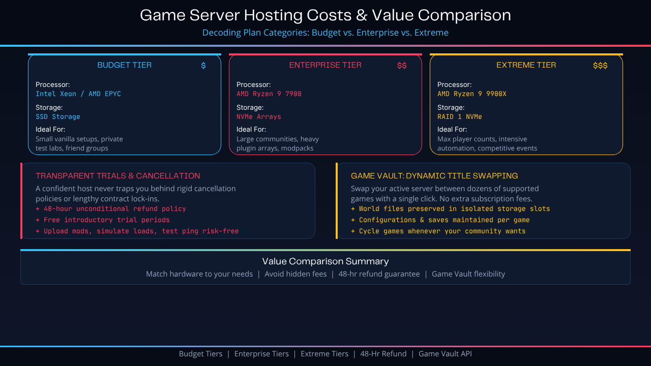 Game Server Hosting Costs & Value Comparison