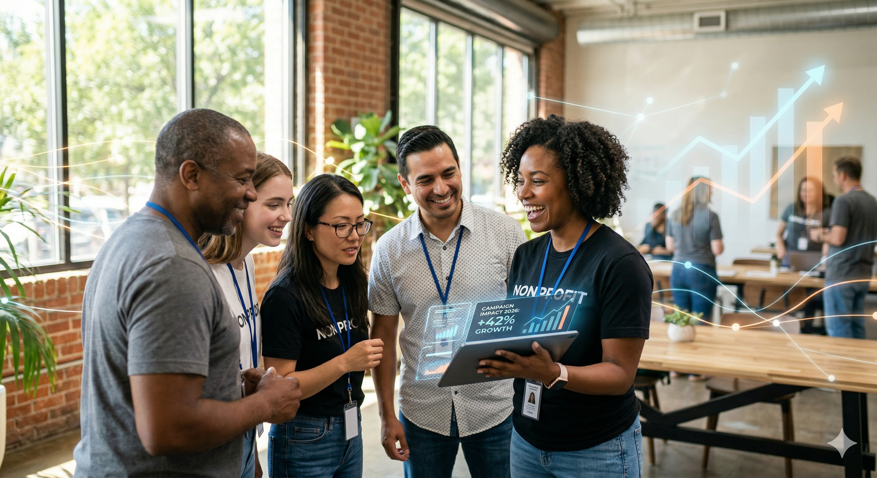 Nonprofit team using marketing automation software to scale their fundraising impact.