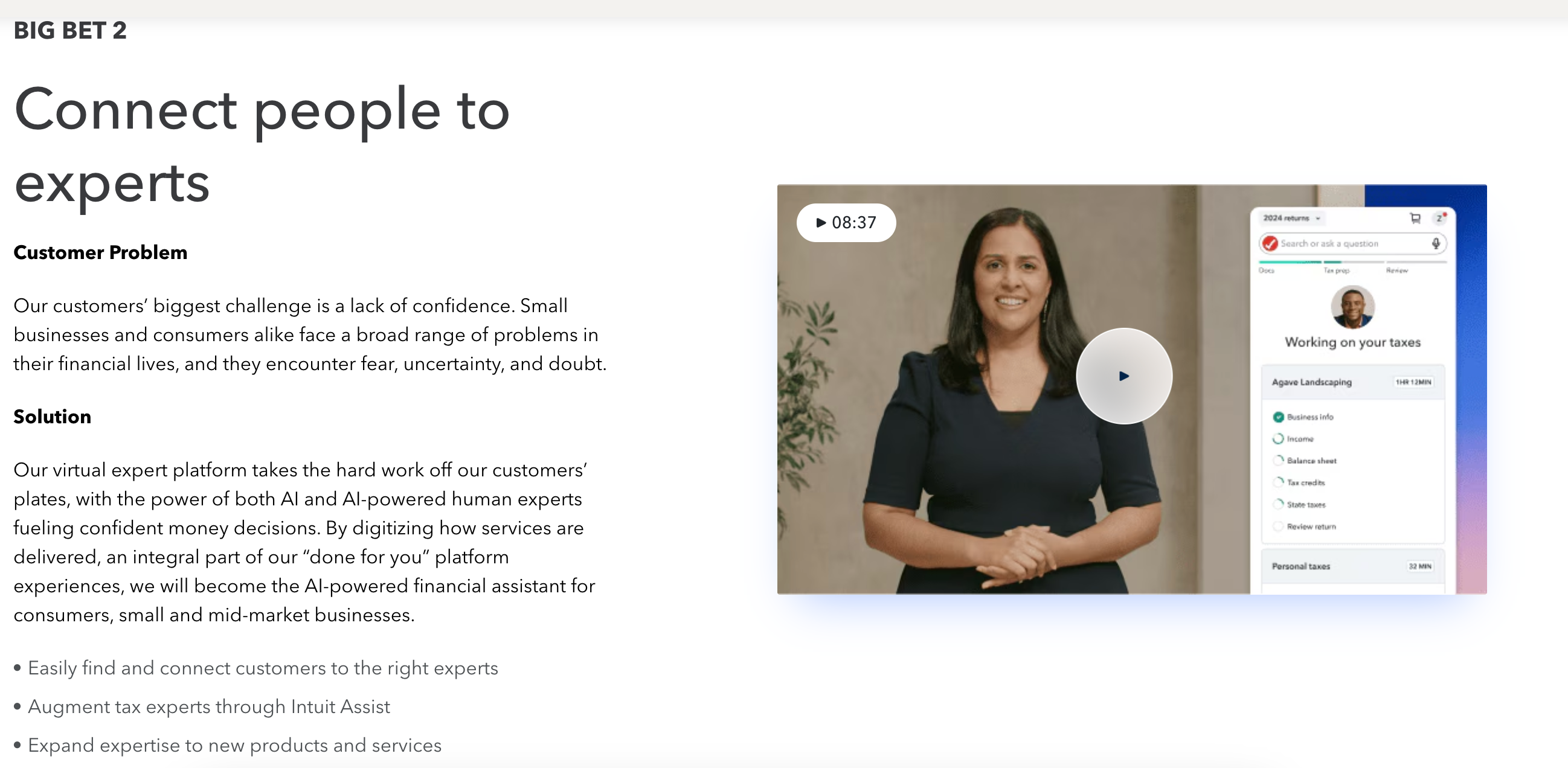 Intuit Core Strategies: Big Bet 2