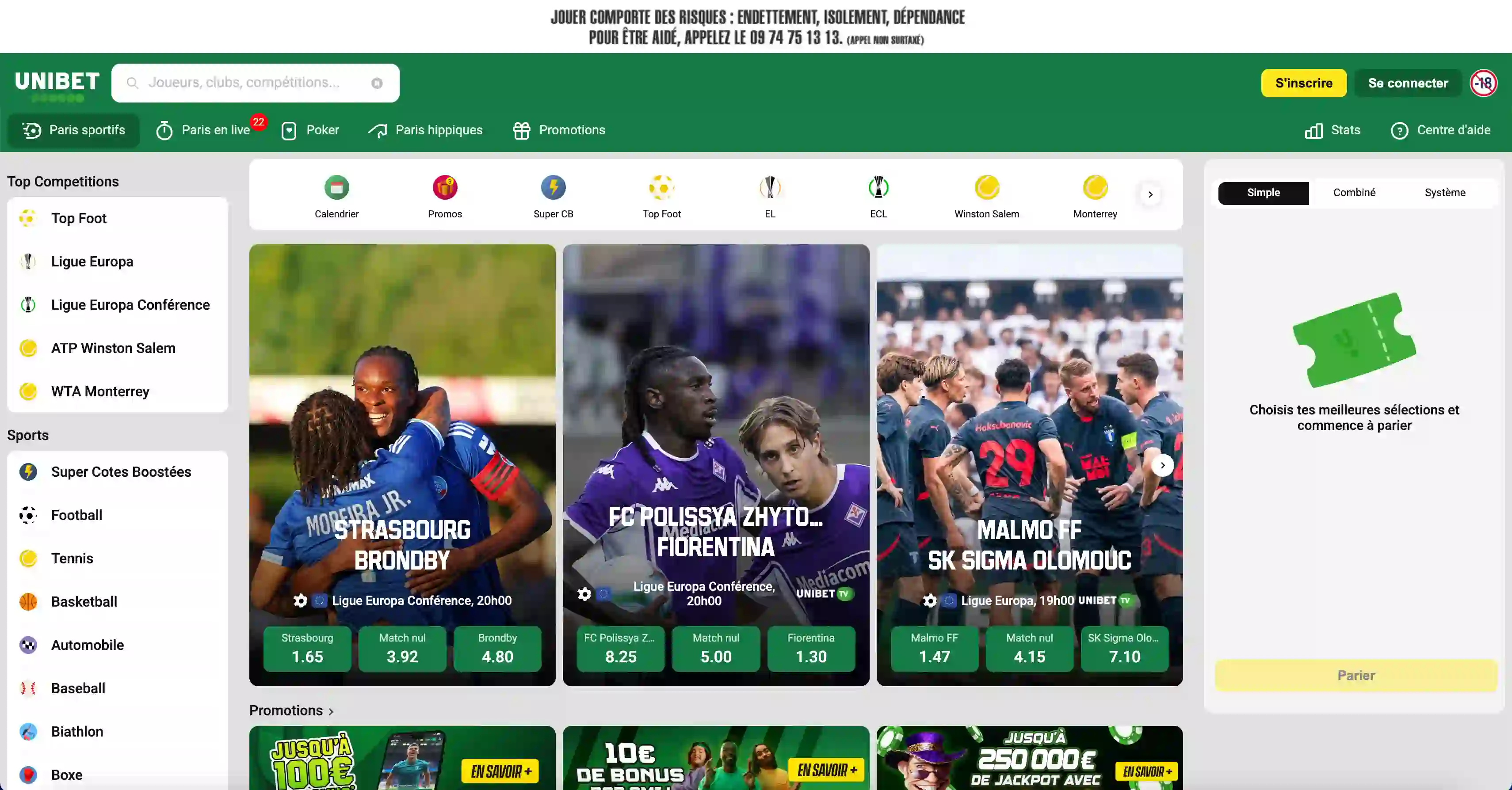 Unibet : meilleur casino en ligne international