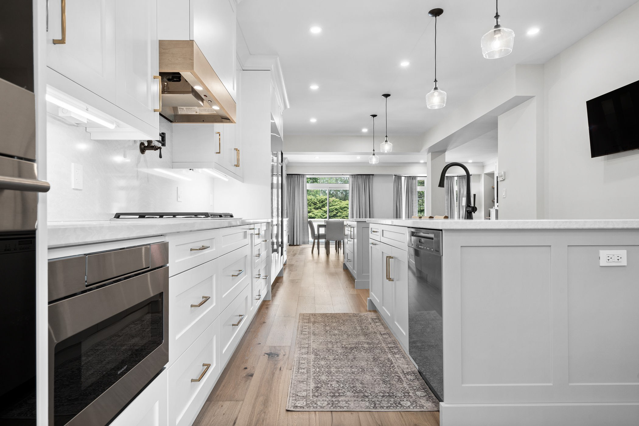 modern white and grey coastal kitchen