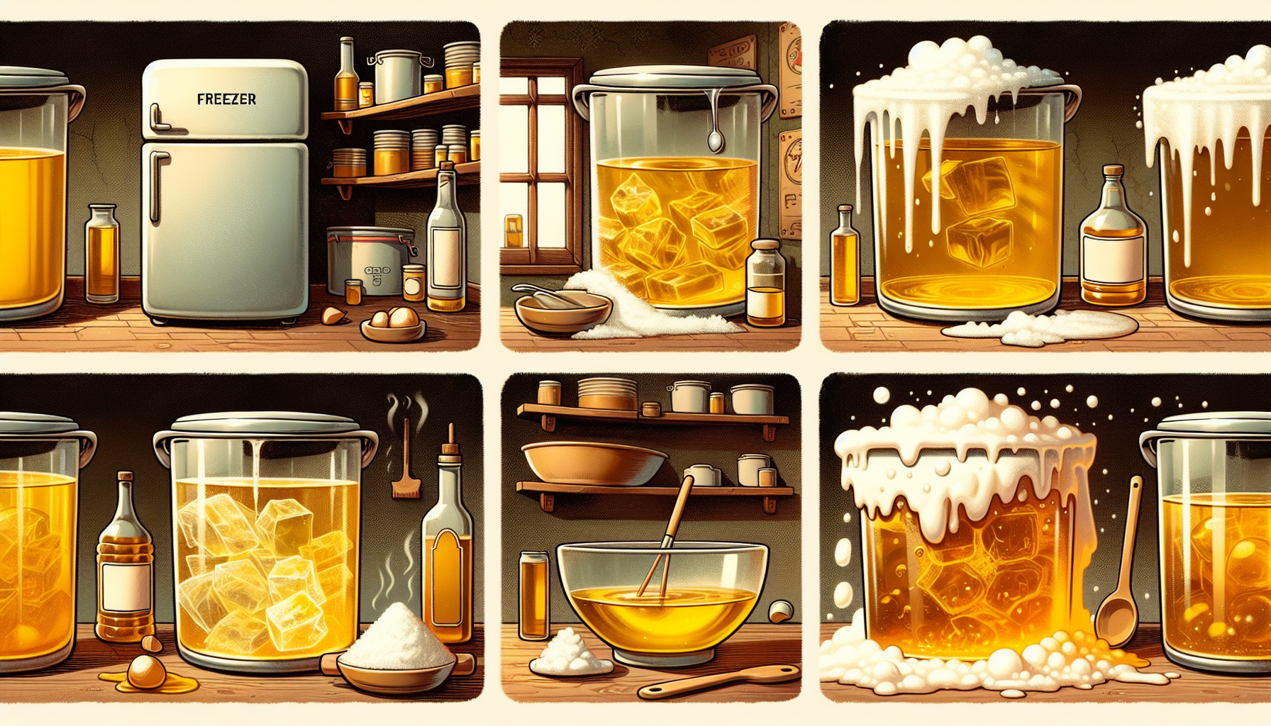 Various methods for solidifying cooking oil