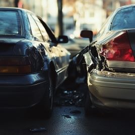 low impact car accident between two cars