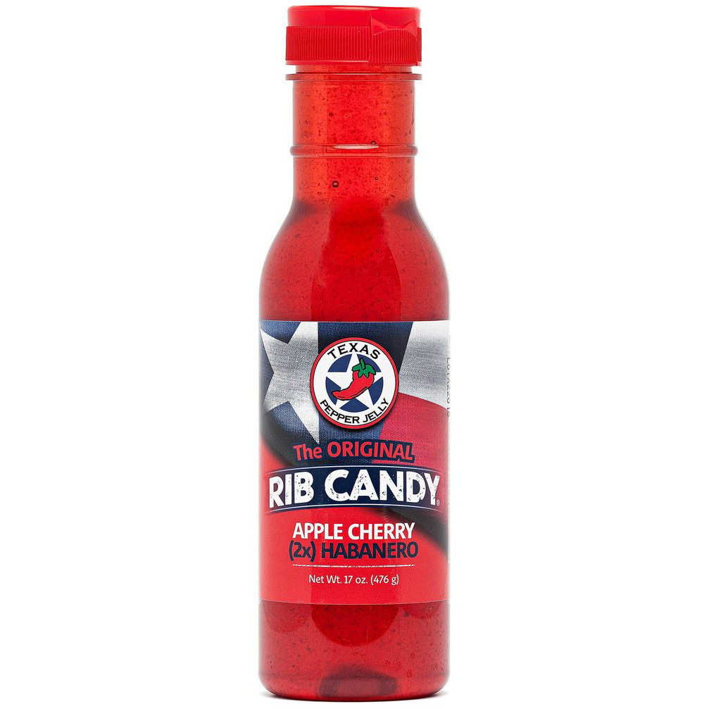 Texas Pepper Jelly Apple Cherry 2x Habanero Rib Candy - 17oz Bottle