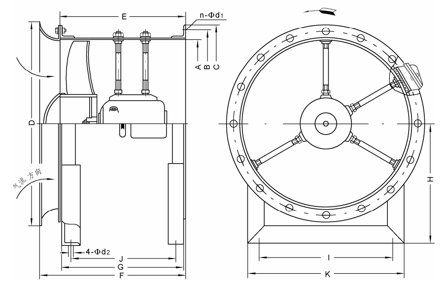 Structure Diagram of Axial Flow Fan