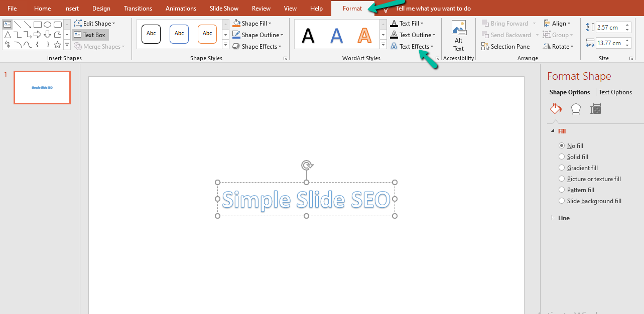 Curve Text In PowerPoint