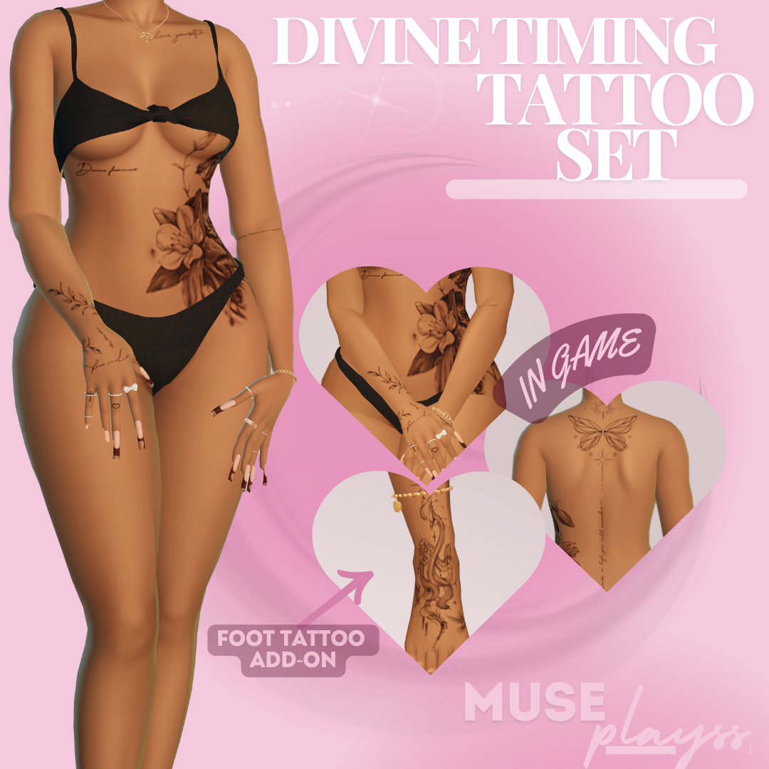 Divine Timing Tattoo Set