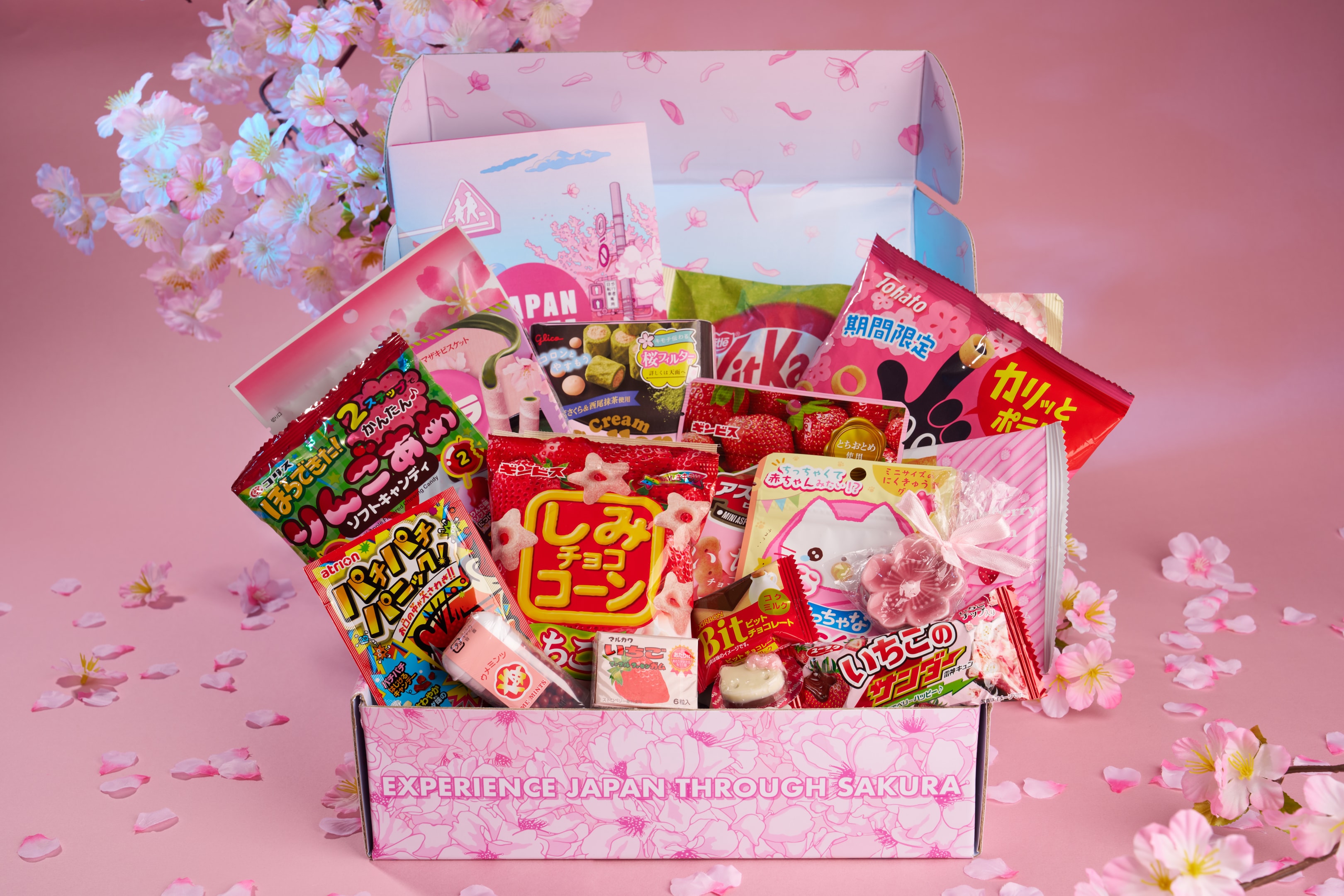 Japan Crate Sakura Box filled with amazing seasonal Japanese snacks