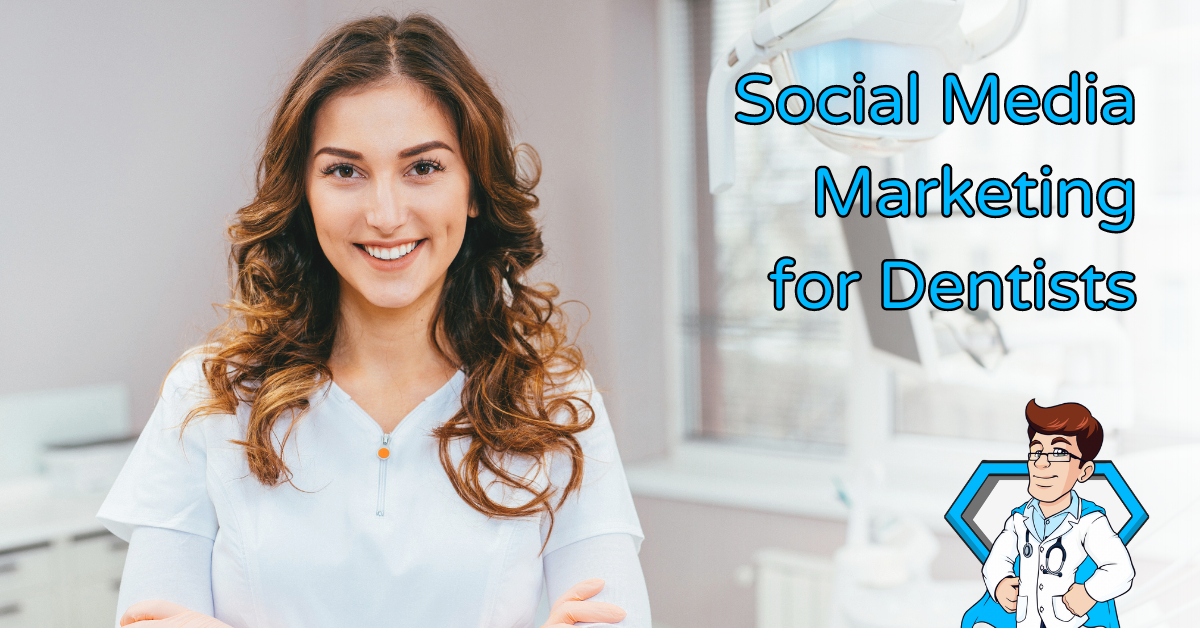 A hero image for Doc Digital SEM's new blog with the text "Social Media Marketing for Dentists".