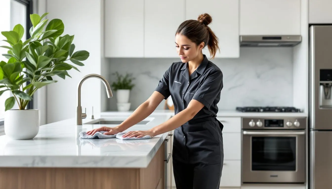 A cleaner using eco-friendly products for deep cleaning.
