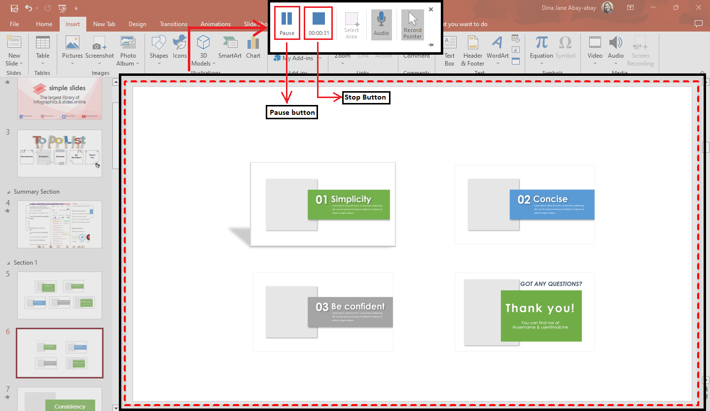 recording video on powerpoint presentation