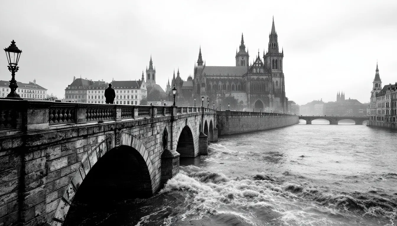 Aktuelle Wasserstände und Hochwasserschutzanlagen in Dresden.