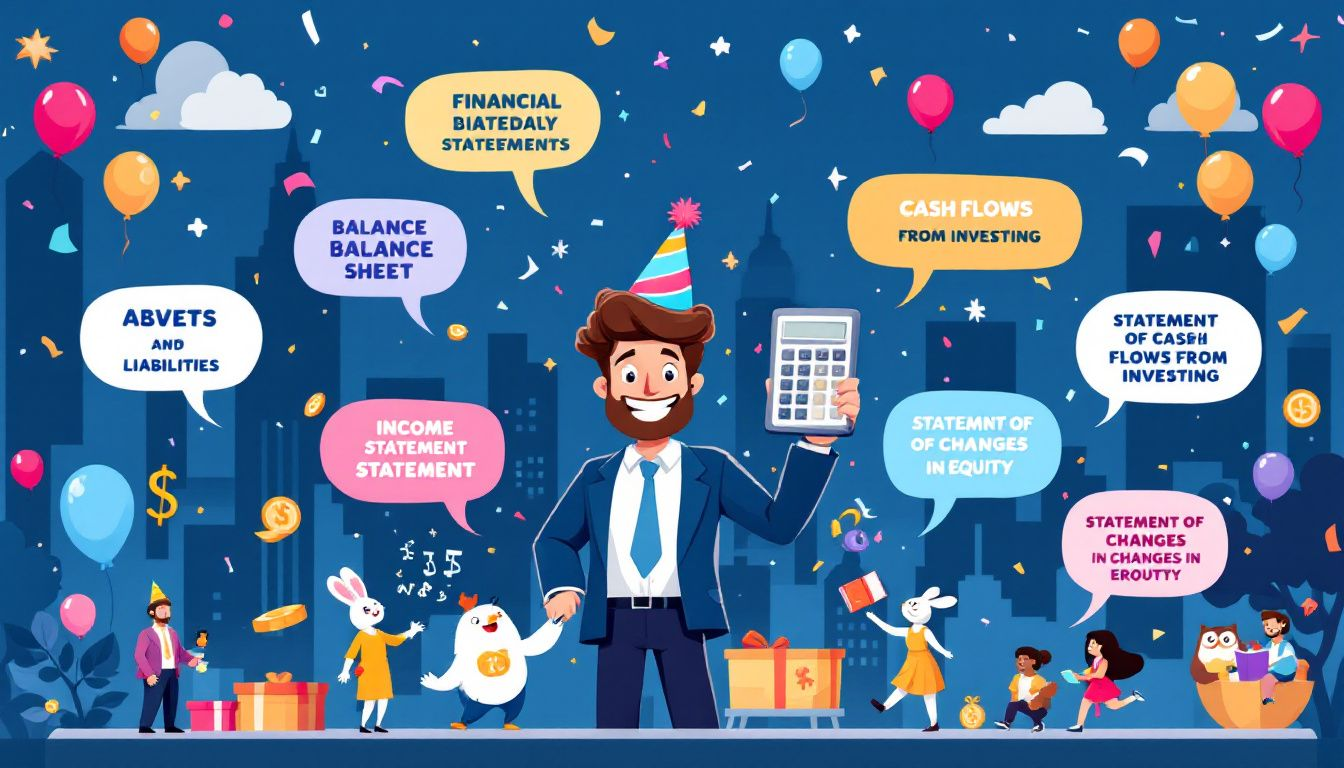 Different financial statements prepared by accountants.