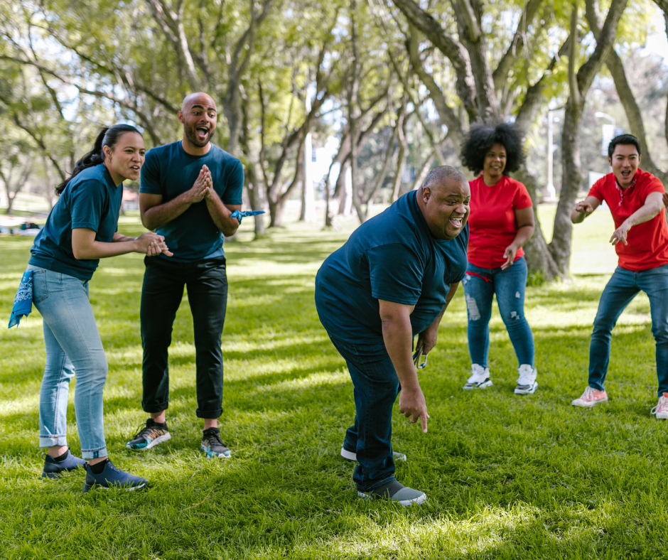 Group of friends enjoying outdoor activities