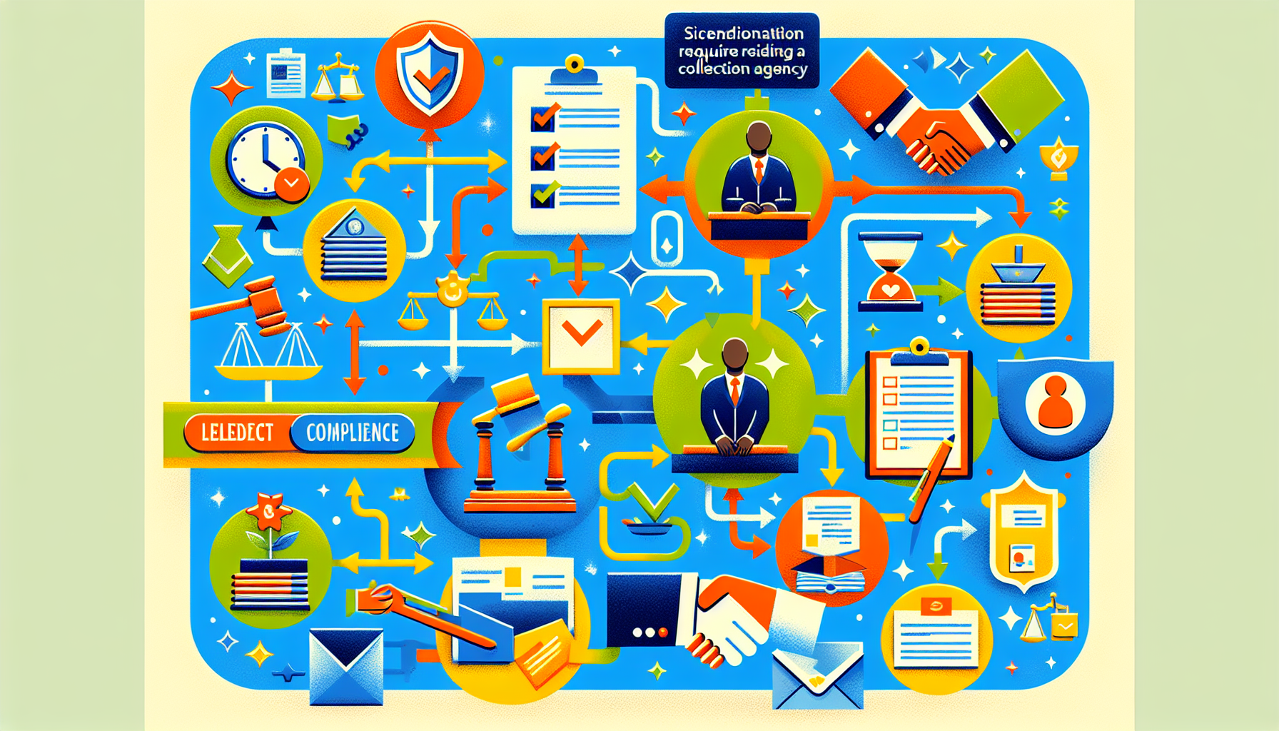 An illustration depicting the reasons for needing a collection agency surety bond.