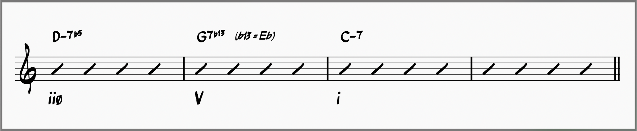 minor ii-V with a G7b13
