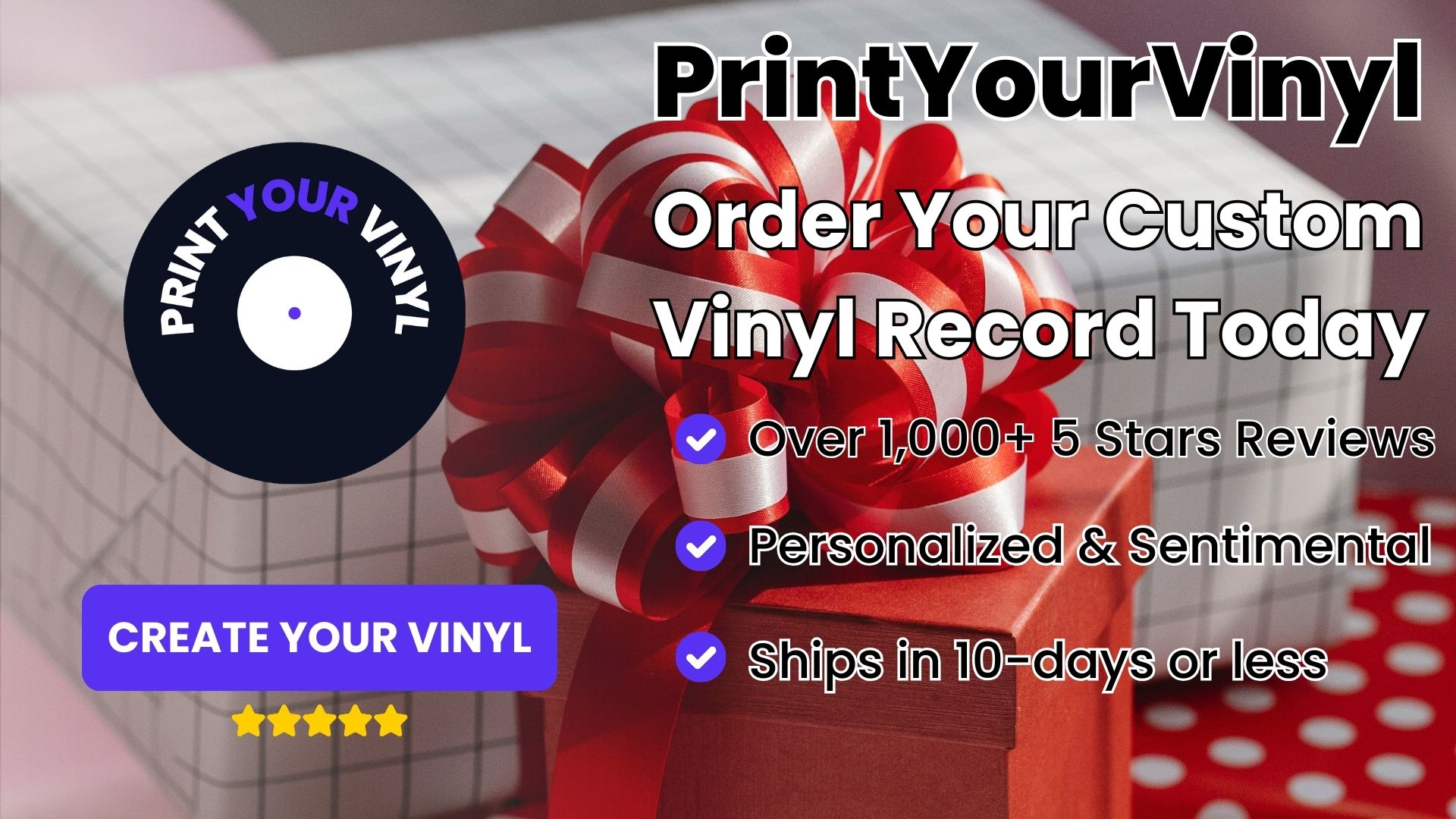 PrintYourVinyl, Custom Record, Customized Vinyl Record