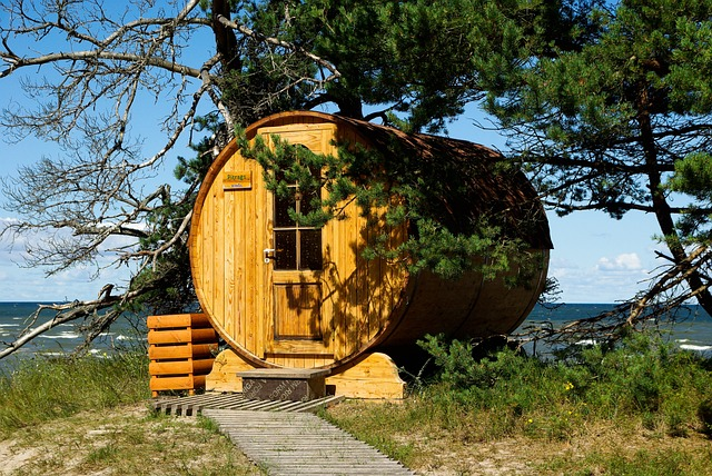 latvia, cap kolka, sauna