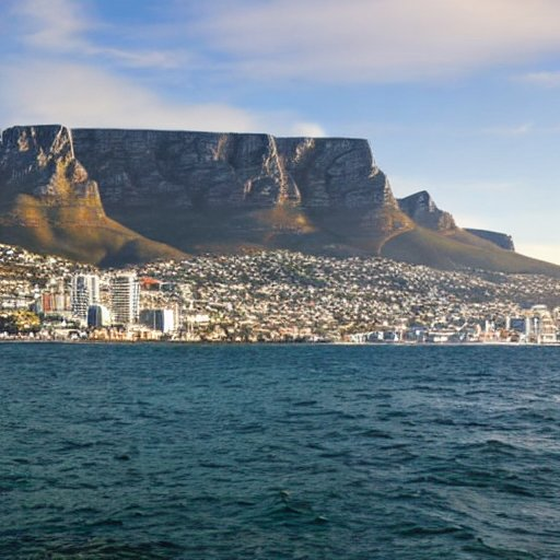 looking at Cape Town South Africa from the Sea