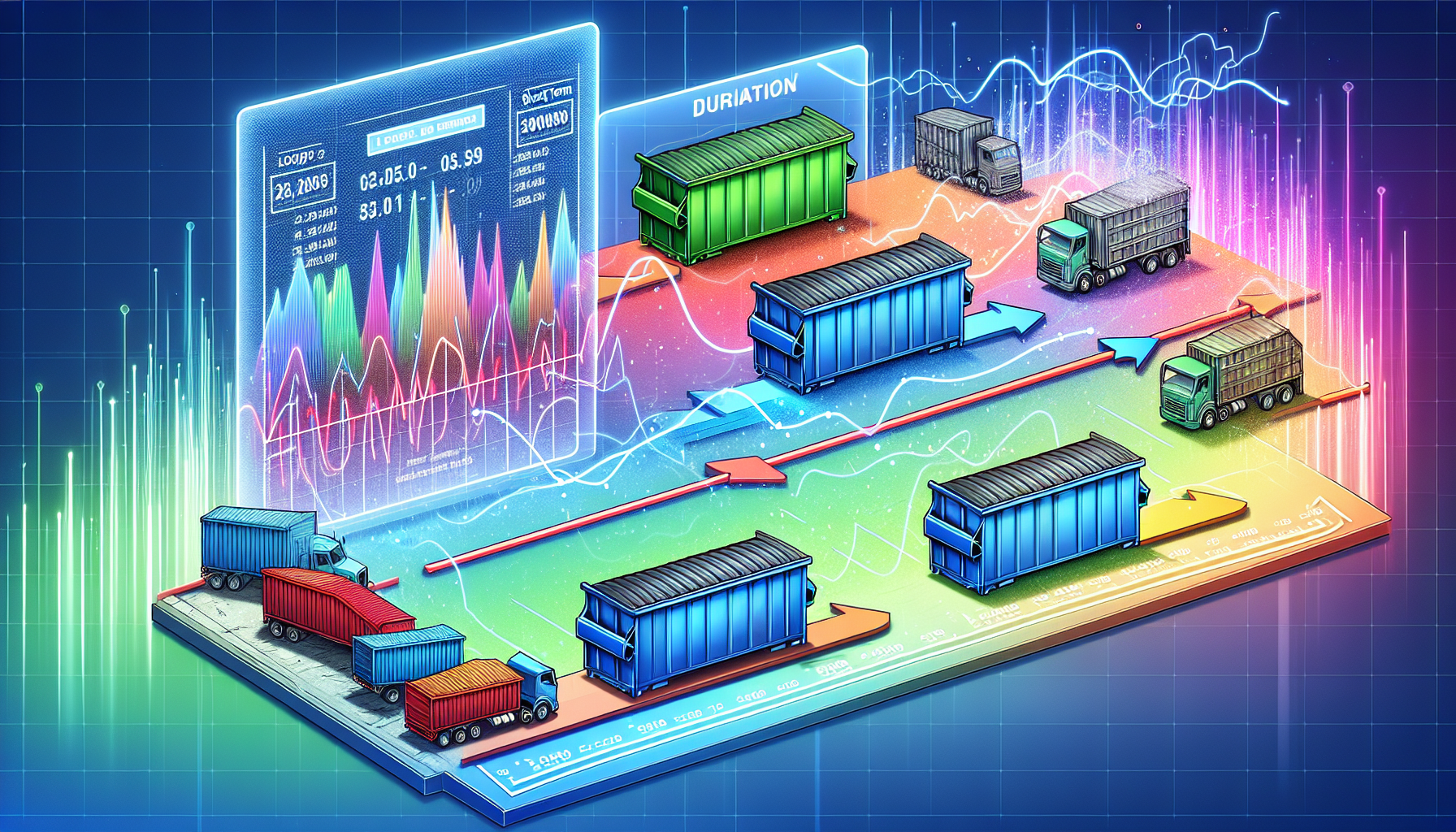 Flexible dumpster rental duration and pricing