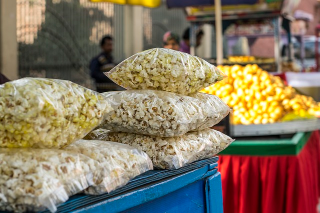 snack, background image, popcorn