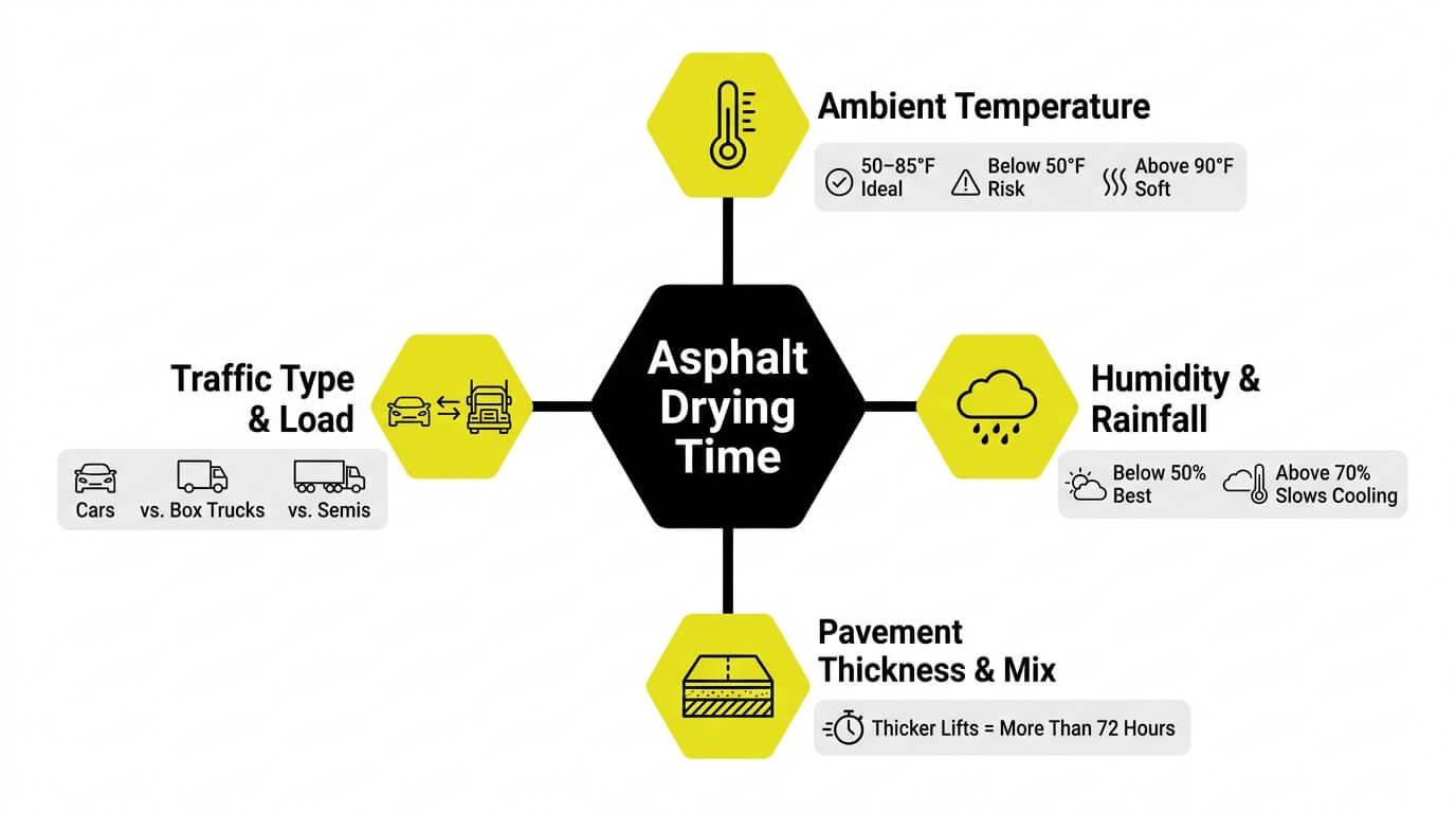 Key Factors That Change How Long Asphalt Takes to Dry