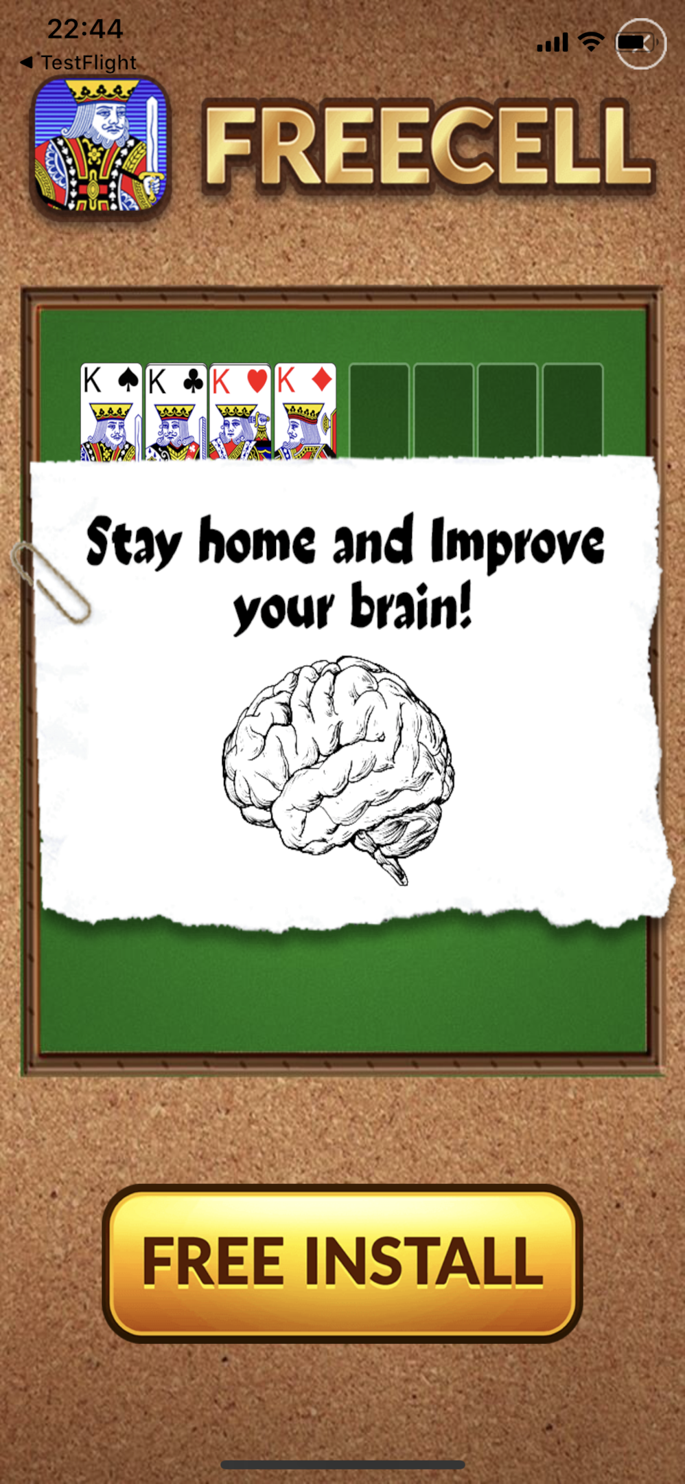 Example of a disruptive interstitial mobile ad with no X/close button