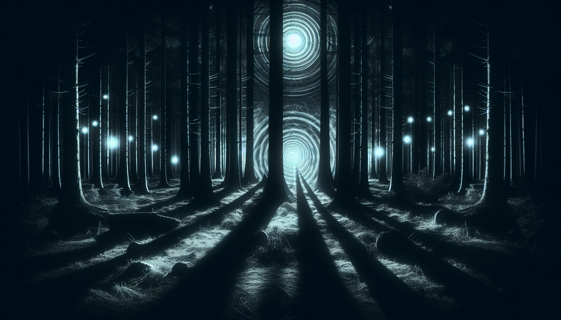 Enigmatic and dark ambiance of forest psytrance