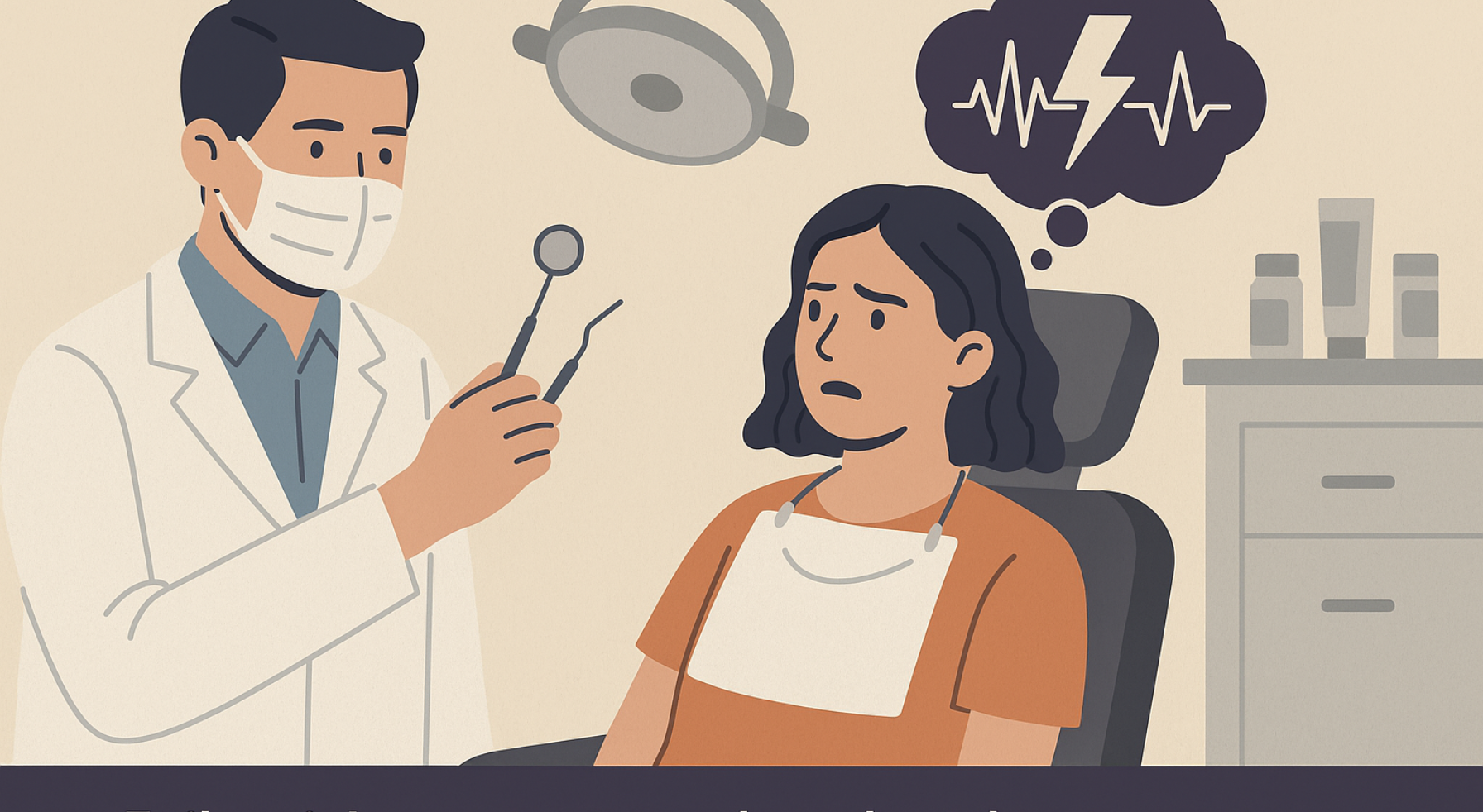 Tannlege behandler pasient med epilepsi i rolig klinikkmiljø, med fokus på trygghet og tilpasning av behandling.