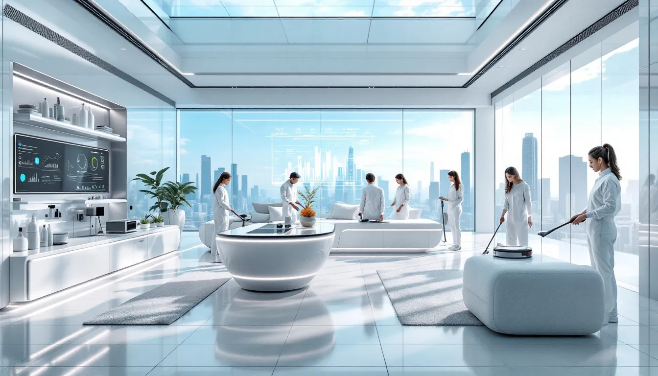 A clean and organized living space showcasing comprehensive deep cleaning services.