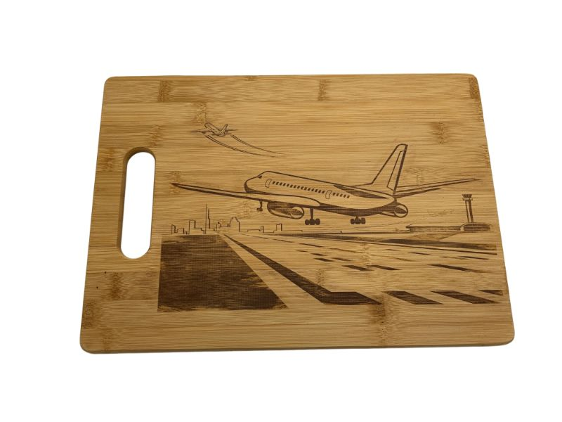 custom engraved, aviation cutting board