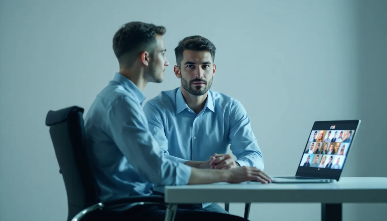 The image depicts a professional consultation taking place via video call, where an agent discusses various life insurance options, such as term life and whole life insurance, with a client. The setting reflects a comfortable atmosphere, emphasizing support and understanding of the client's financial concerns for their loved ones.
