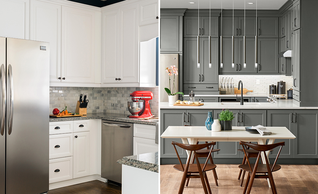 The difference between Prefabricated Cabinets and Custom Cabinets. 