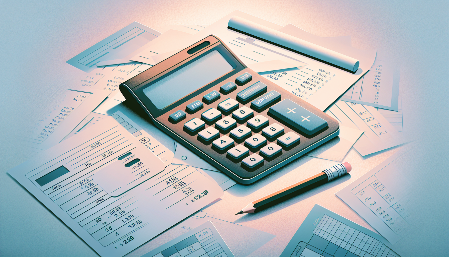 A visual representation of calculating child support payments.