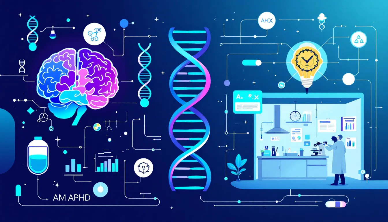 Genetic Testing for ADHD: Personalising Your Treatment Options 2 An illustration depicting genetic testing for ADHD.