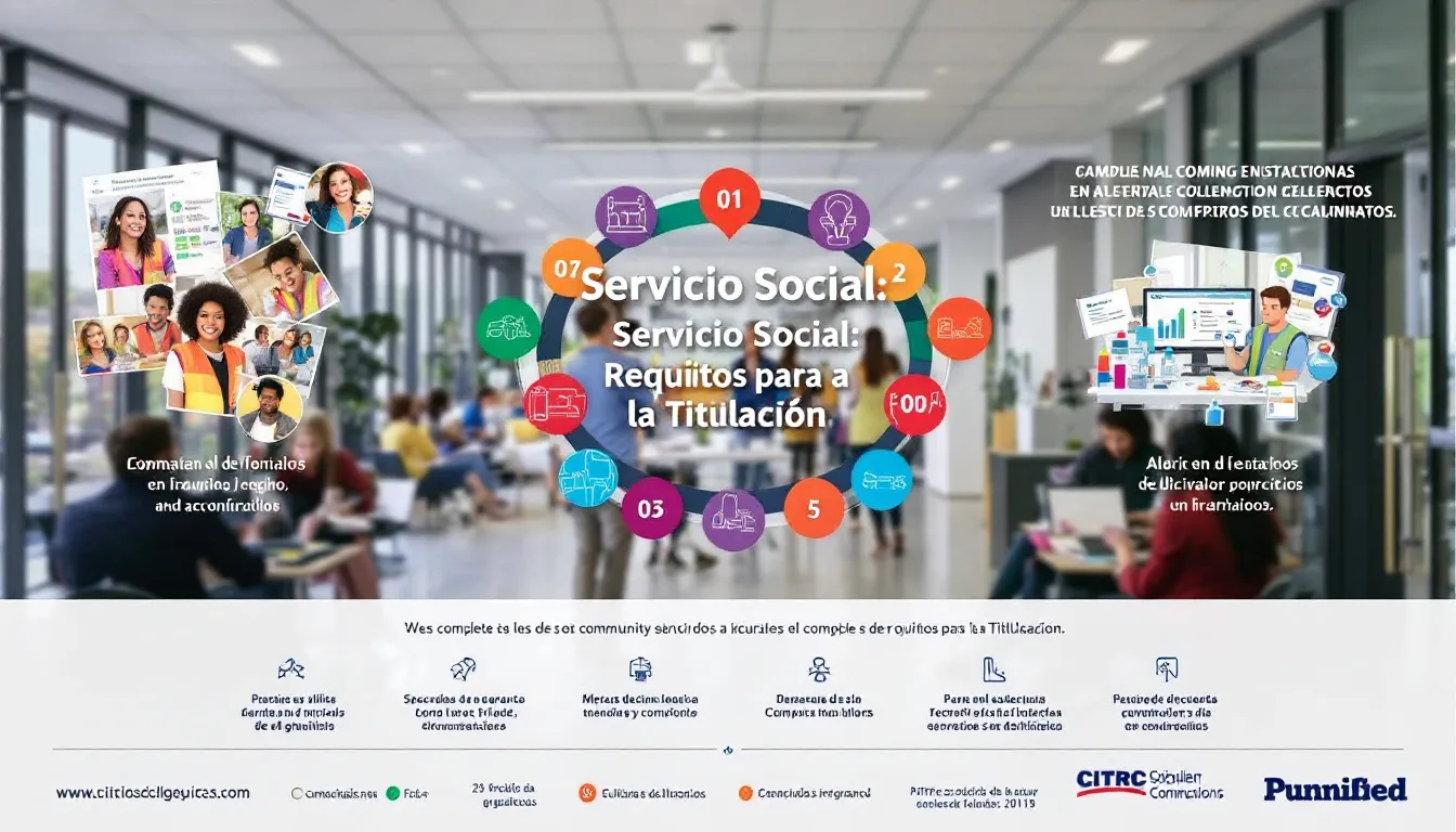 Estudiantes participando en un servicio social relacionado con su titulación.