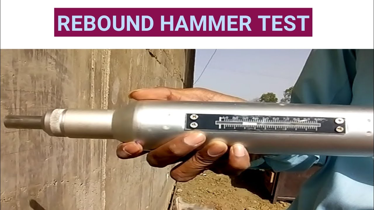 Rebound hammer test for non-destructive concrete strength assessment