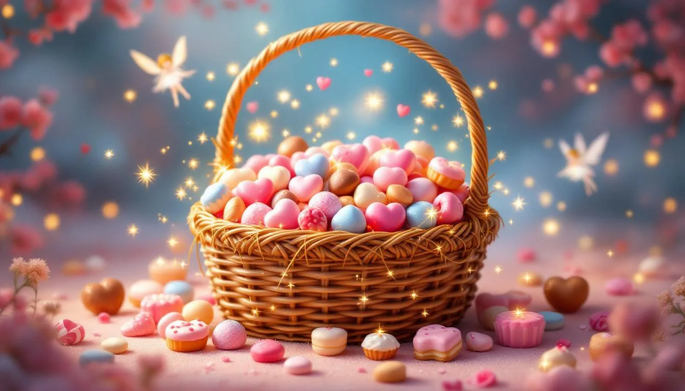 A delightful gift basket filled with sweet treats that will melt your girlfriend's heart.