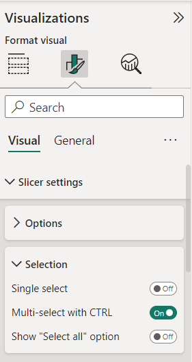 Customize Selection of Data in Power BI Slicers