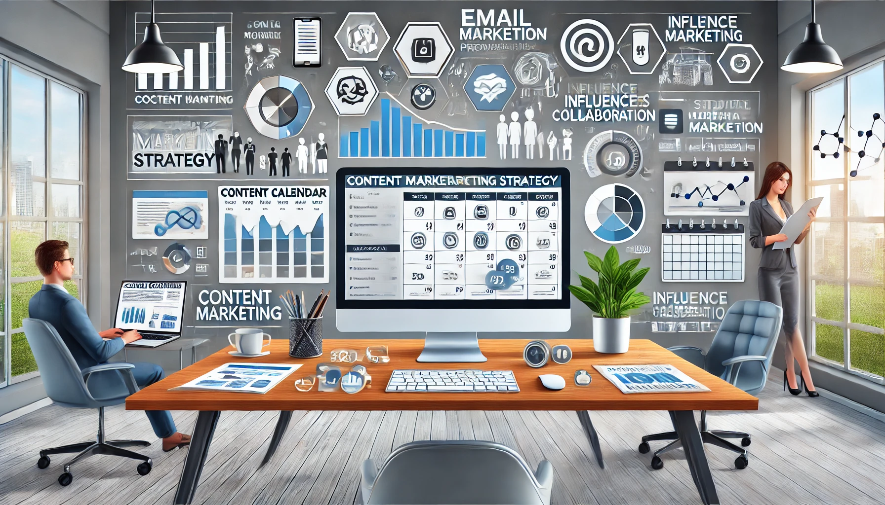 Estrategia de marketing de contenidos en pantalla de computadora | PosicionaDigital